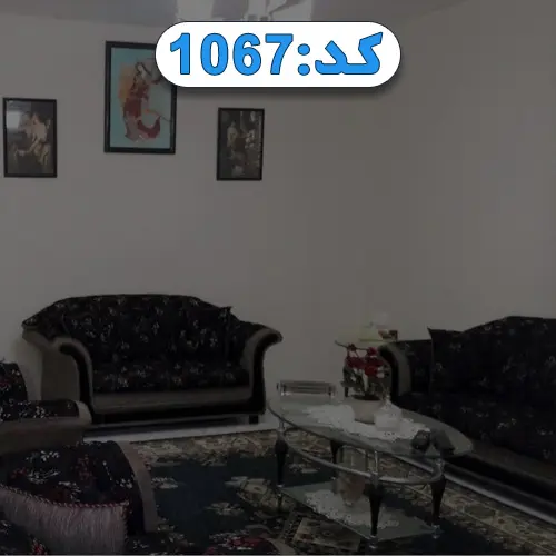 مبلمان و فرش سرمه ای سالن نشیمن ویلا در نوبنیاد